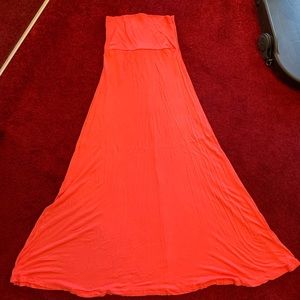 Coral maxi skirt